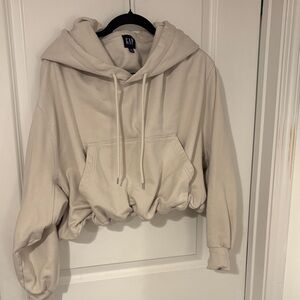 Gap French Terry Crop Bubble Hoodie